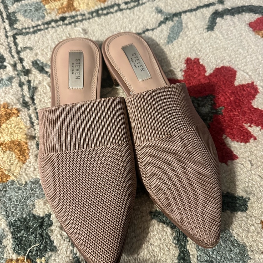 Steven Women's Taupe Knit Mules